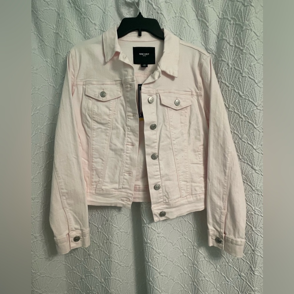 Nine West Light Pink Denim Jacket. NWT